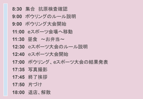 23年3月24日シンクドッグ帰社会タイムスケジュール